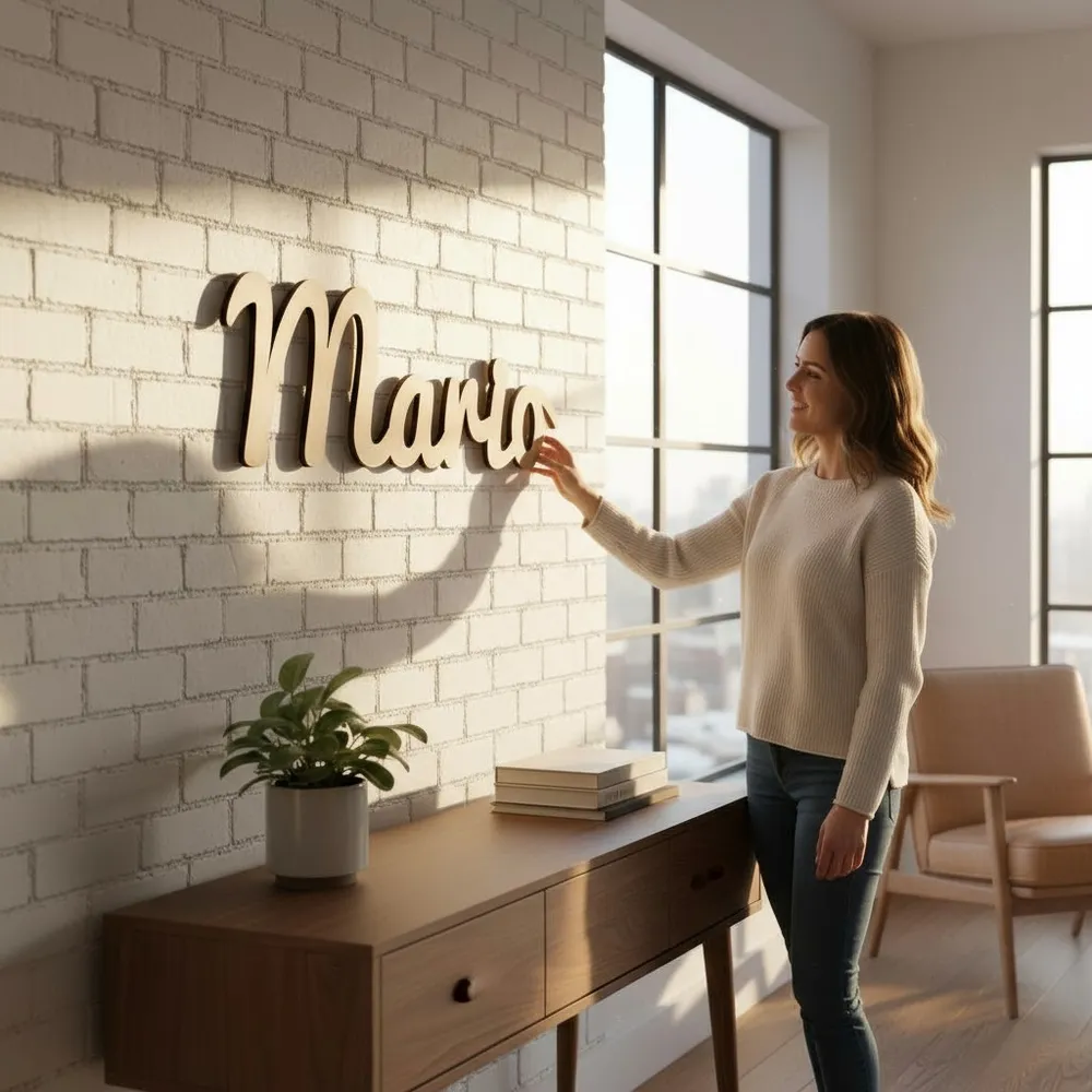 Nombre personalizado en madera md