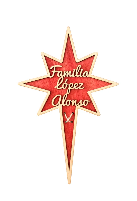 Estrella árbol navidad personalizada diseño Belén