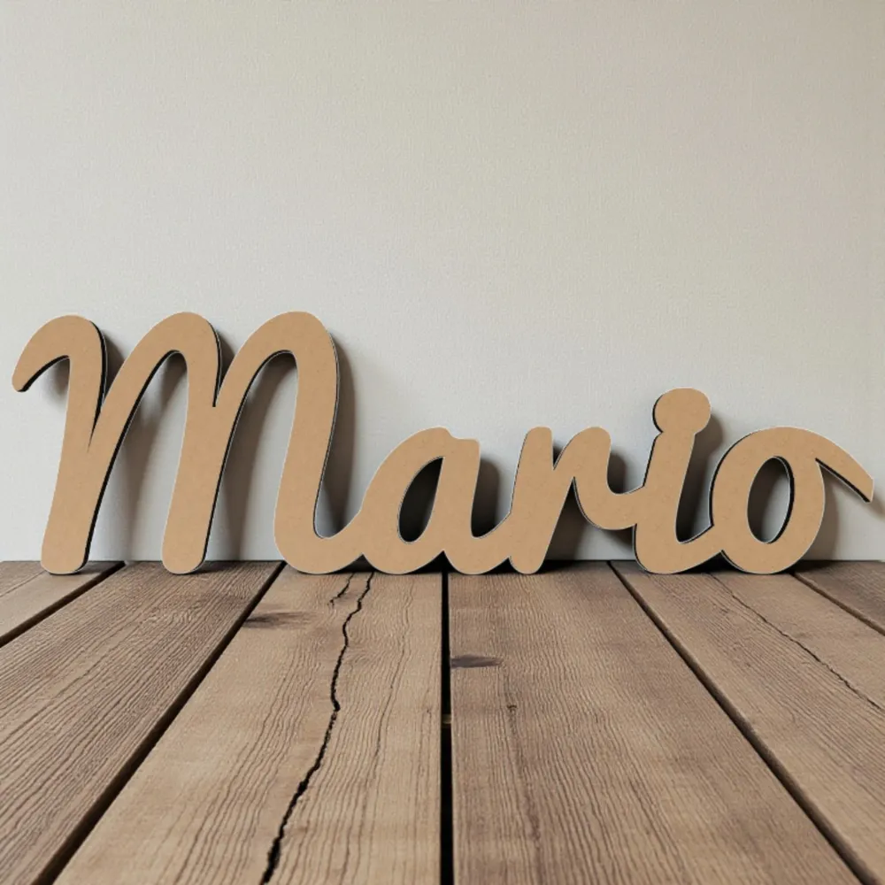 Nombre personalizado en madera md