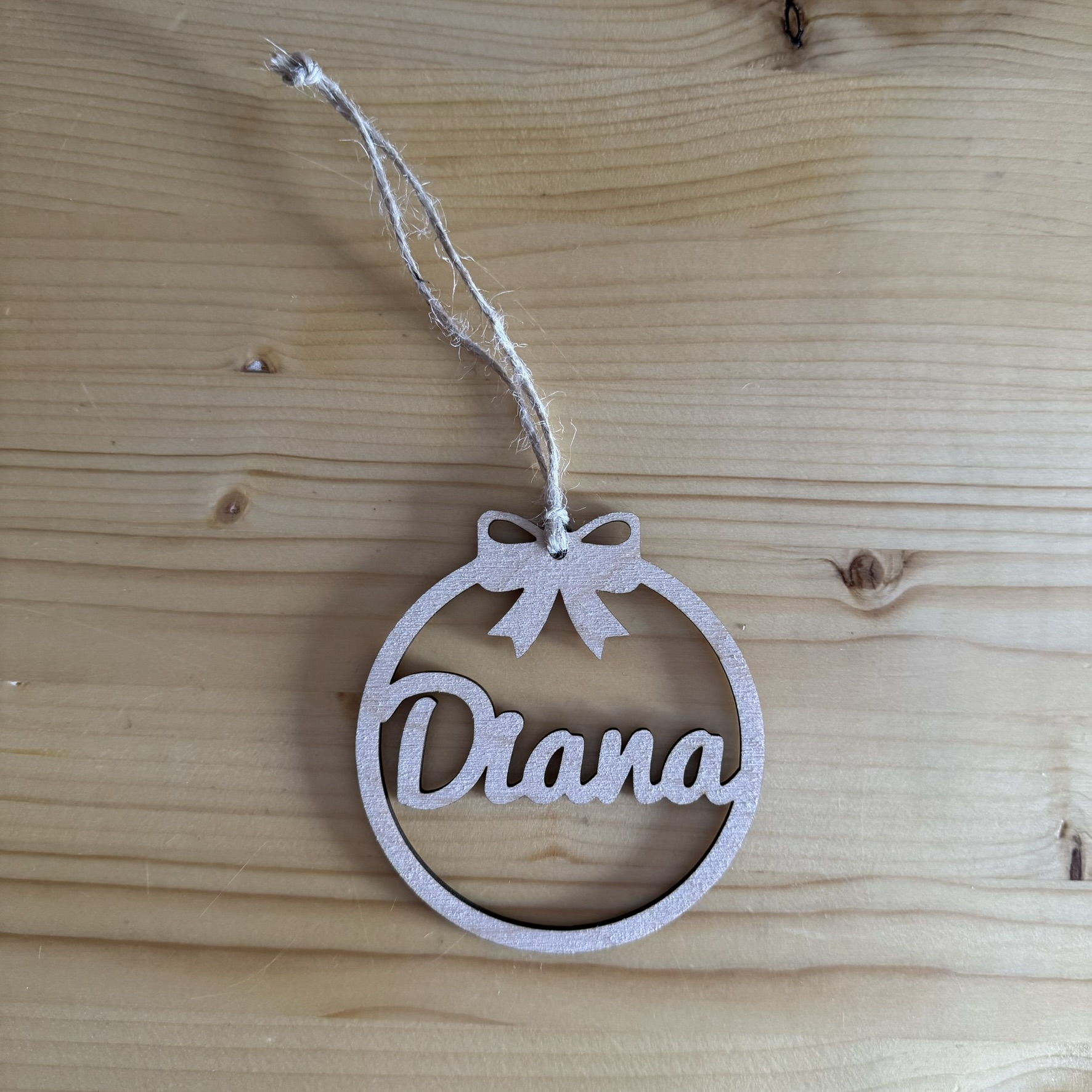 Bola de Navidad Personalizada simple Lazo